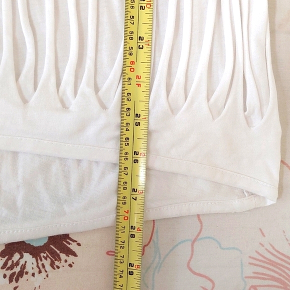 BCBGMAXAZRIA fringe white top - Picture 13 of 15